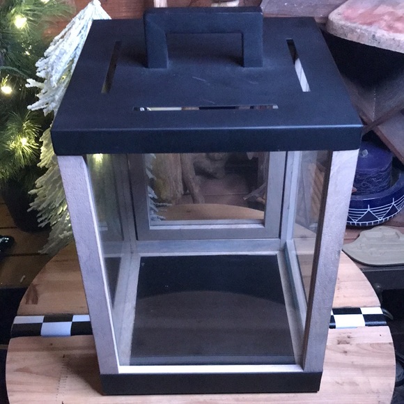 Pottery Barn Candle Luminary Levi Mango Wood Hinged Door Lantern - Size Small - Picture 8 of 16